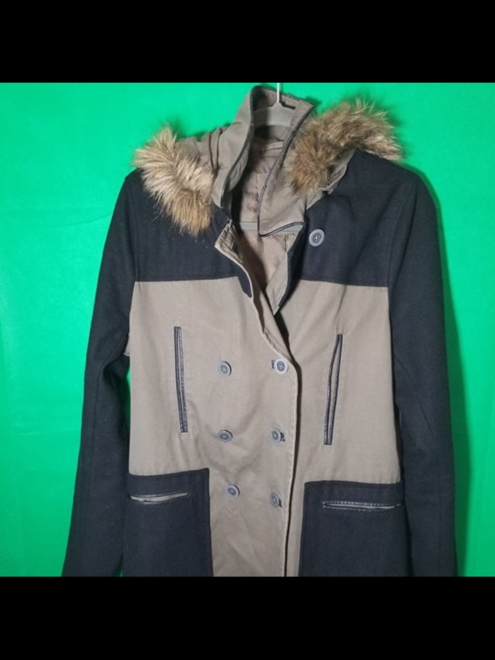 Vans Jacket with faux-fur lined hood